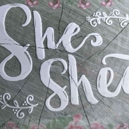 She Shed Tin Metal Sign