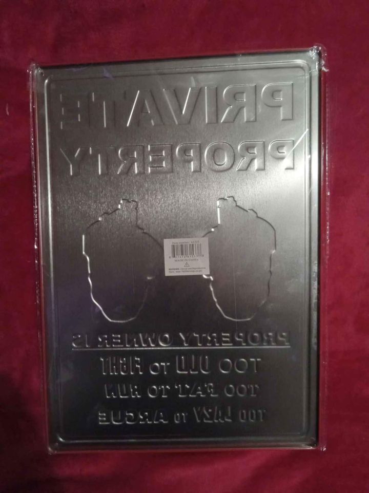 Private Property Property Owner Tin Metal Sign