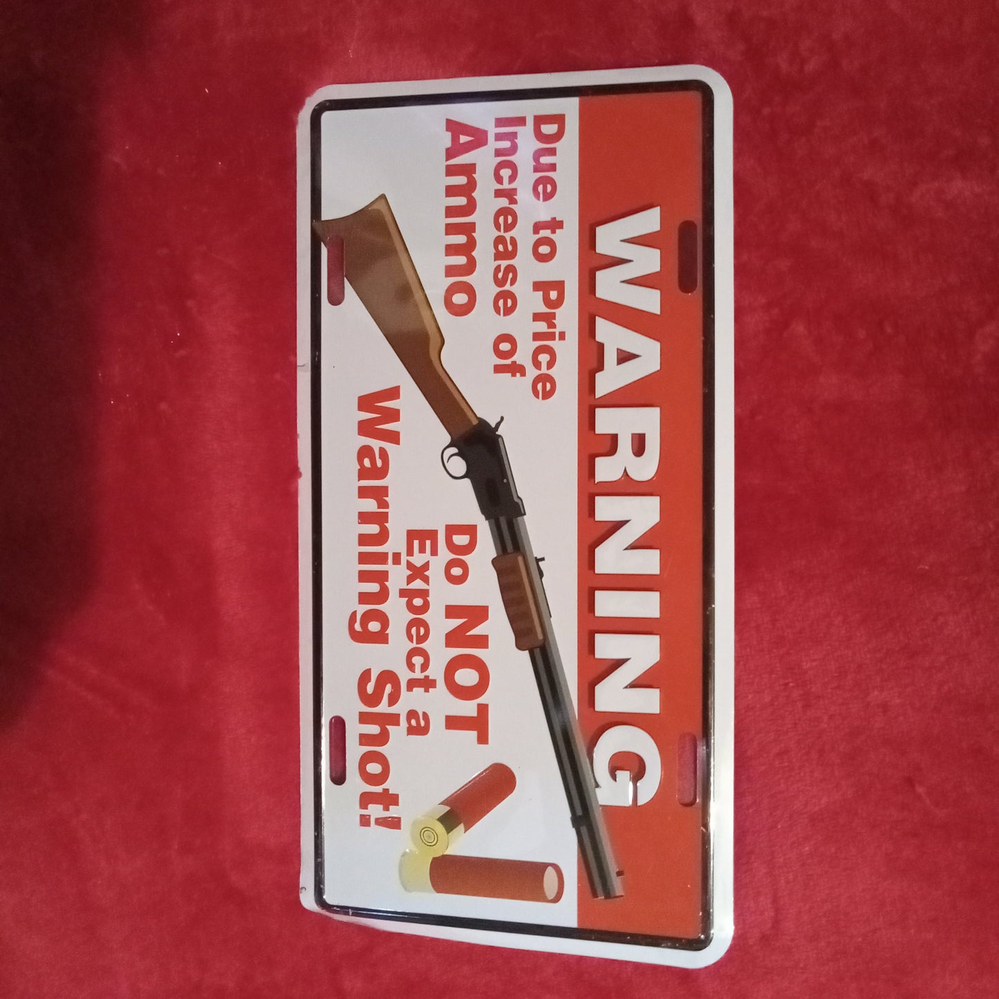 Warning Due To Price Increase Car Tag
